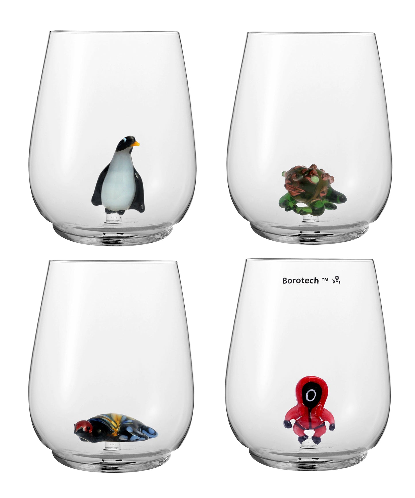 character stemless wine glass