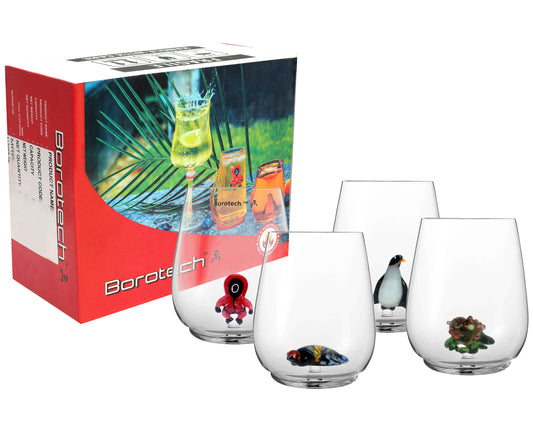 character stemless wine glass