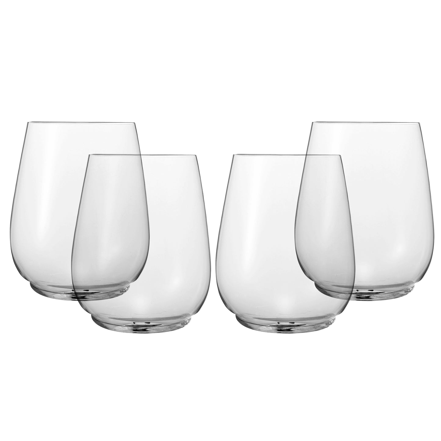 plain stemless wine glass