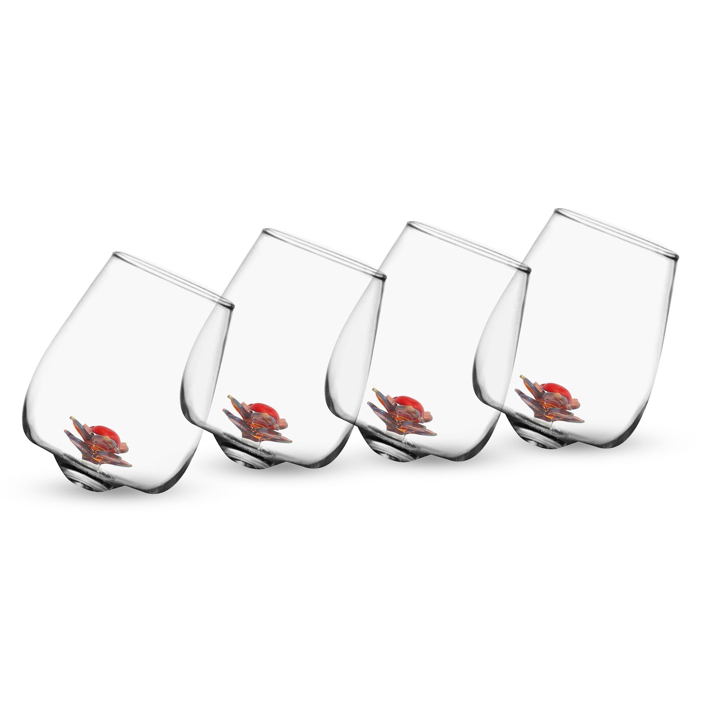spinning stemless glasses