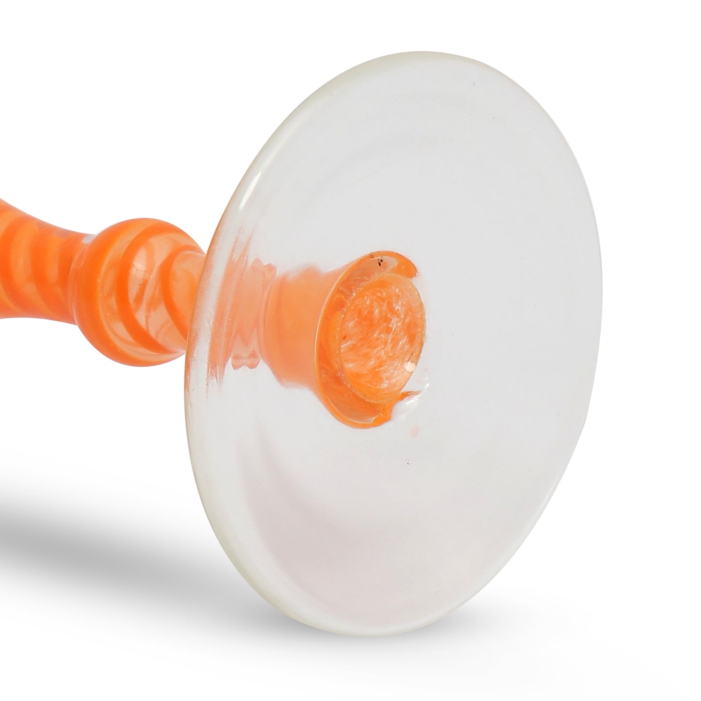twisted frit wine glass
