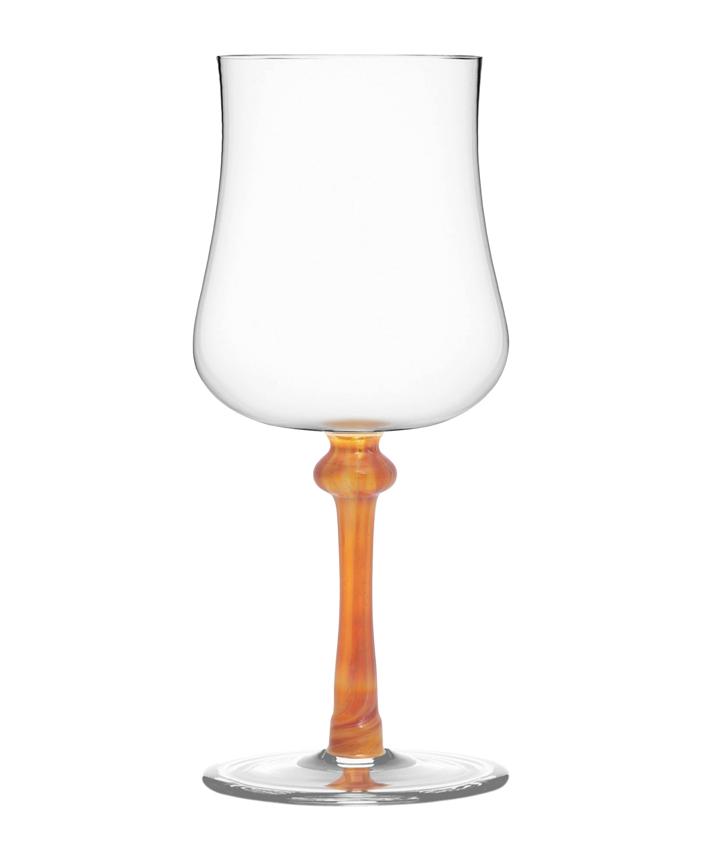 color shaded stem wine glass