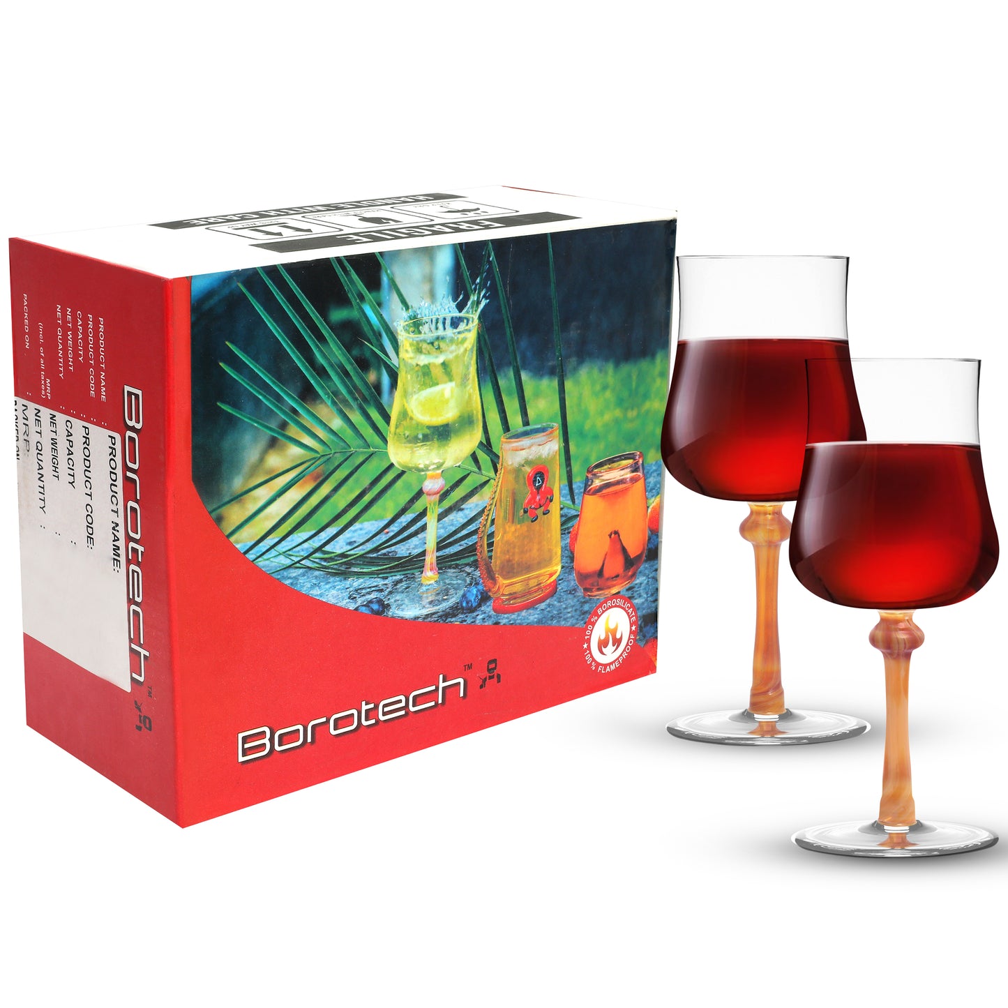 color shaded stem wine glass