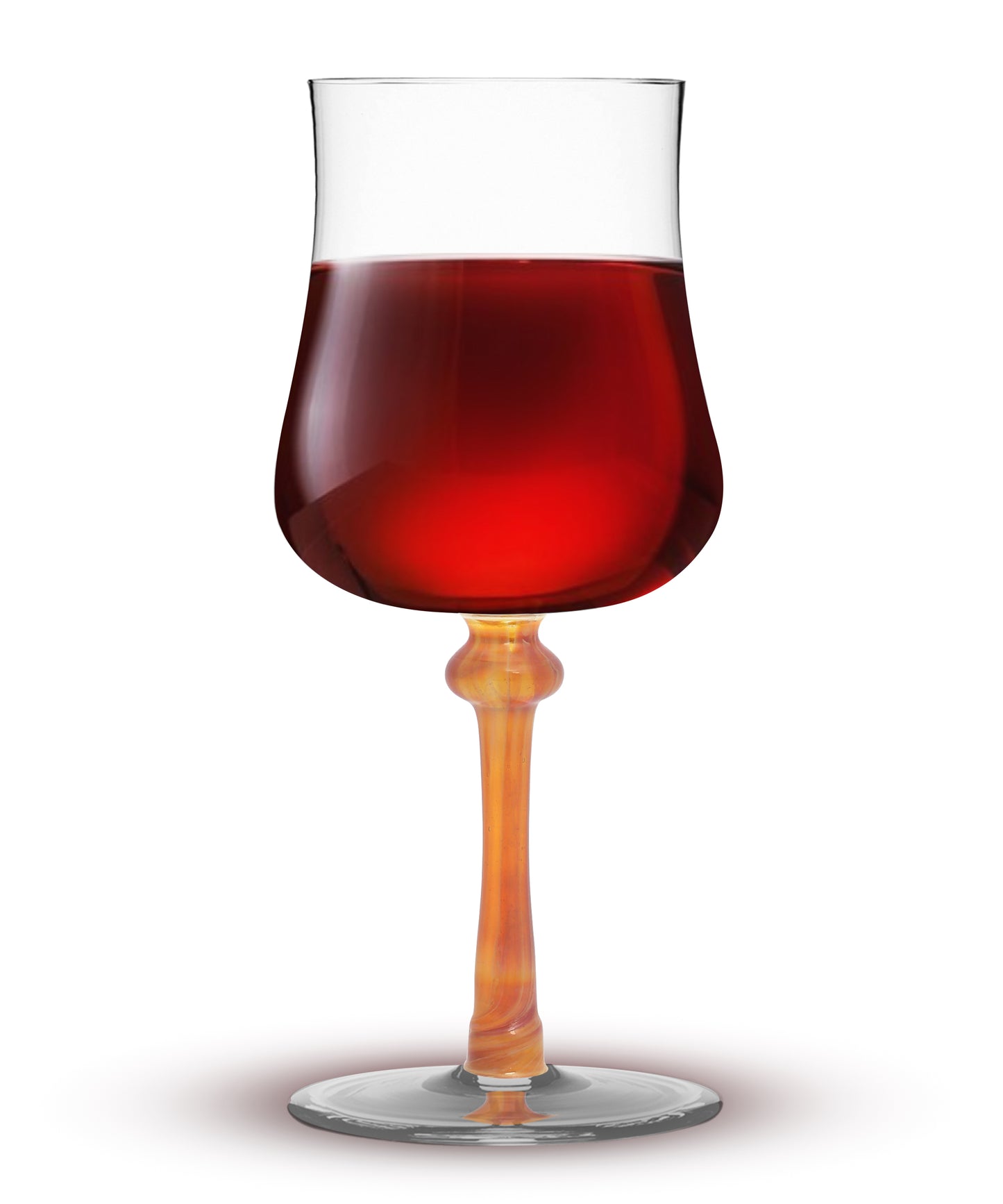 color shaded stem wine glass