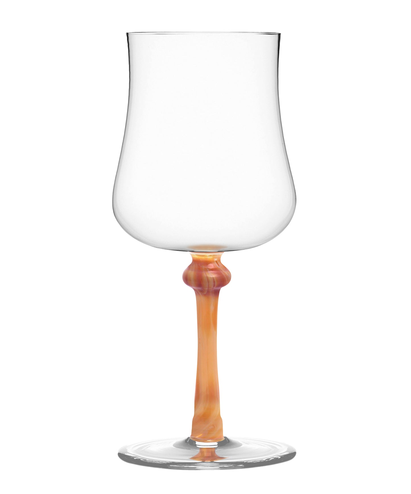 color shaded stem wine glass