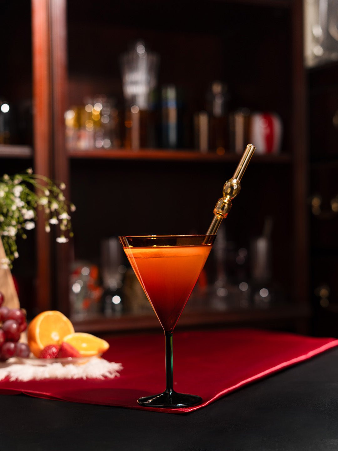 Aurora Flame Martini Glass - Borotechheight : 175 mm diameter: 100 mm ml capacity : 240 ml4AmberG 63B amber