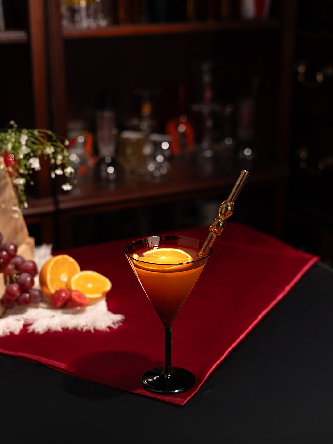 Aurora Flame Martini Glass - Borotechheight : 175 mm diameter: 100 mm ml capacity : 240 ml4AmberG 63B amber