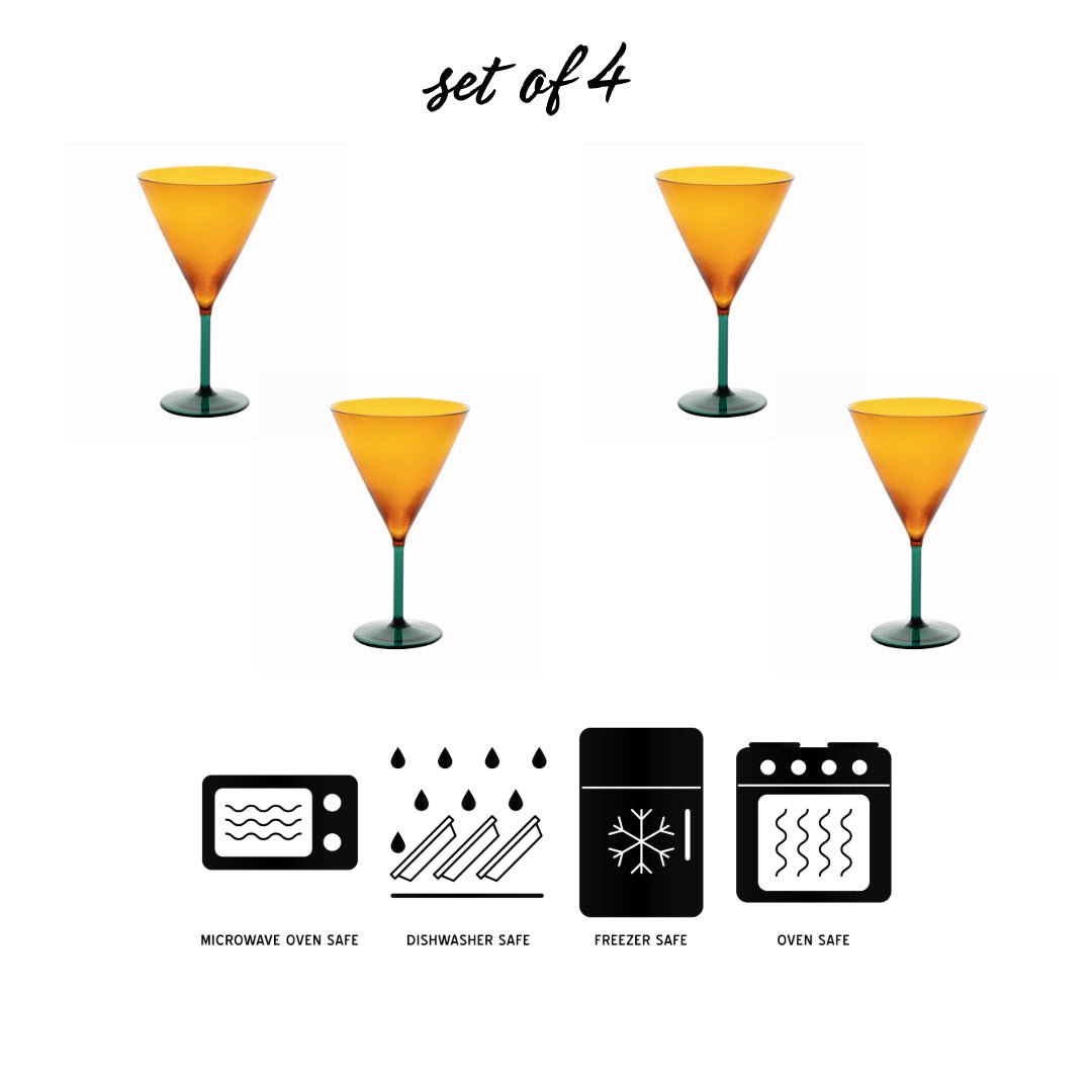 Aurora Flame Martini Glass - Borotechheight : 175 mm diameter: 100 mm ml capacity : 240 ml4AmberG 63B amber