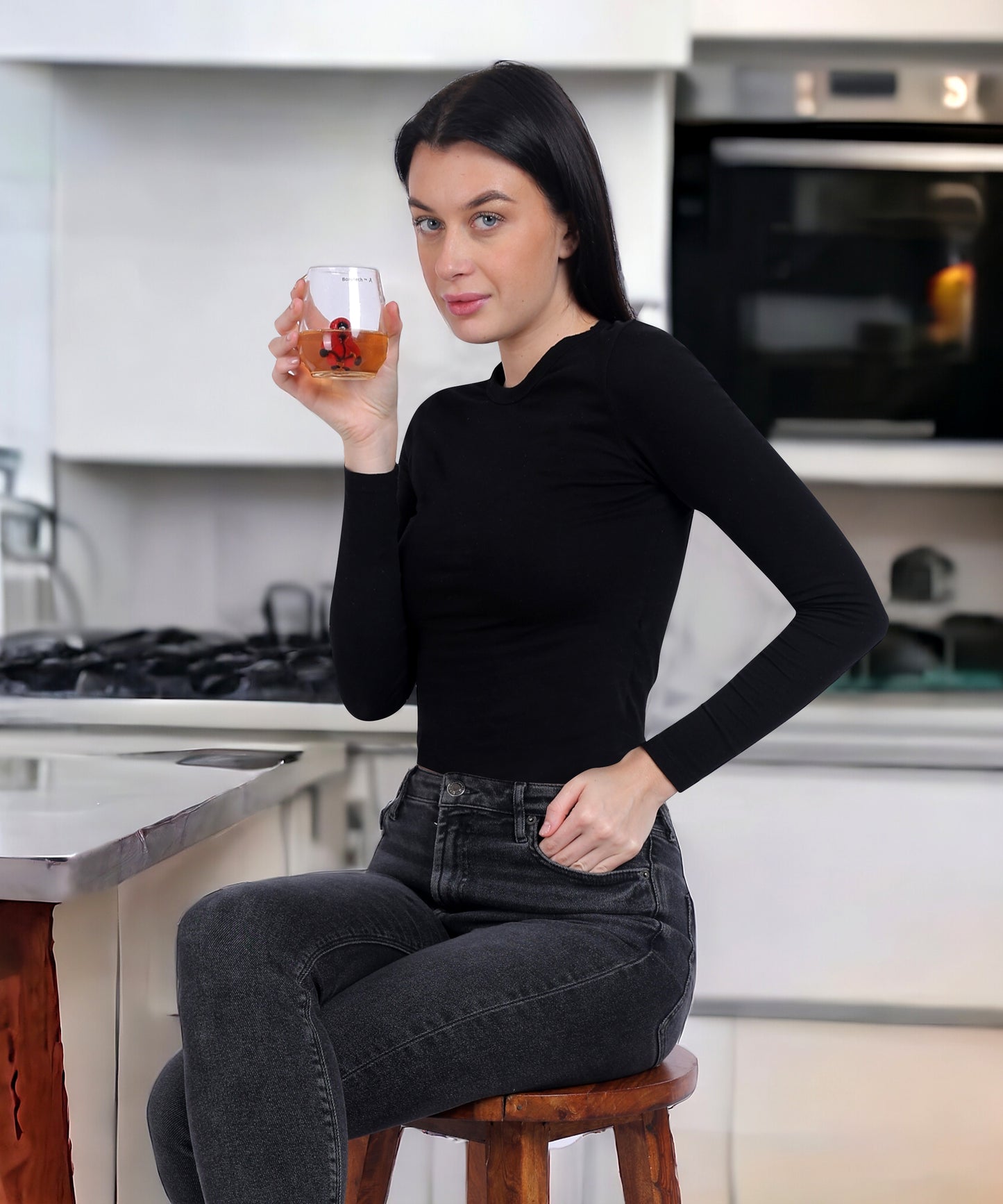 character stemless wine glass