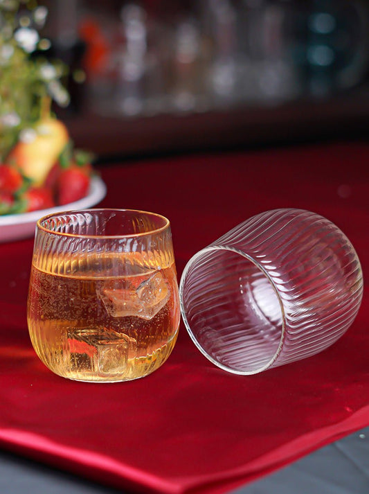 Borosilciate Ribbed Glass Set - Borotechheight : 90 mm diameter: 90 mm ml capacity : 380 ml6TransparentG - 28w clear