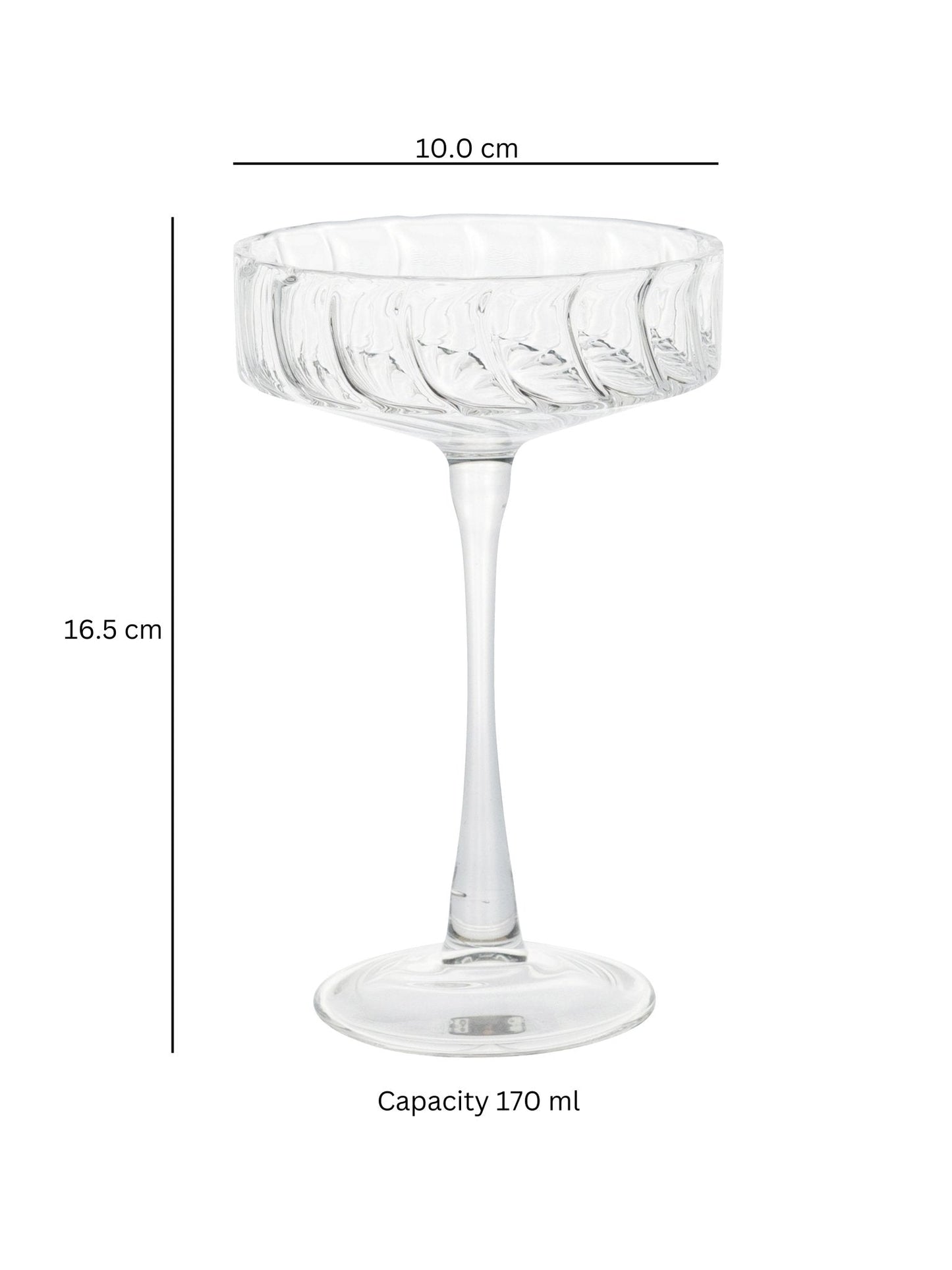 Borosilicate Bloom Coupe - Borotechheight : 165 mm diameter: 100 mm ml capacity : 170 ml4TransparentG - 98B clear