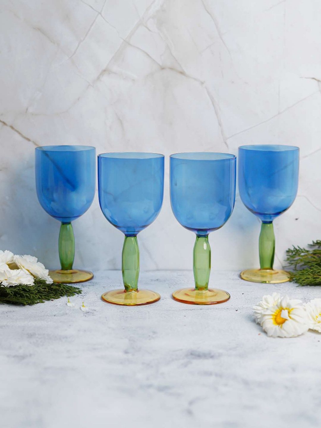 Borosilicate Bubble Stem Wine Goblets - Borotechheight : 175 mm diameter: 80 mm ml capacity : 280 ml4BlueG - 161B sky blue