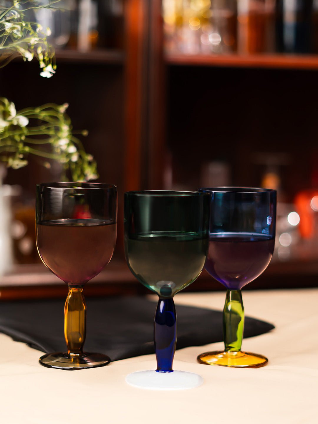 Borosilicate Bubble Stem Wine Goblets - Borotechheight : 175 mm diameter: 80 mm ml capacity : 280 ml4BlueG - 161B sky blue
