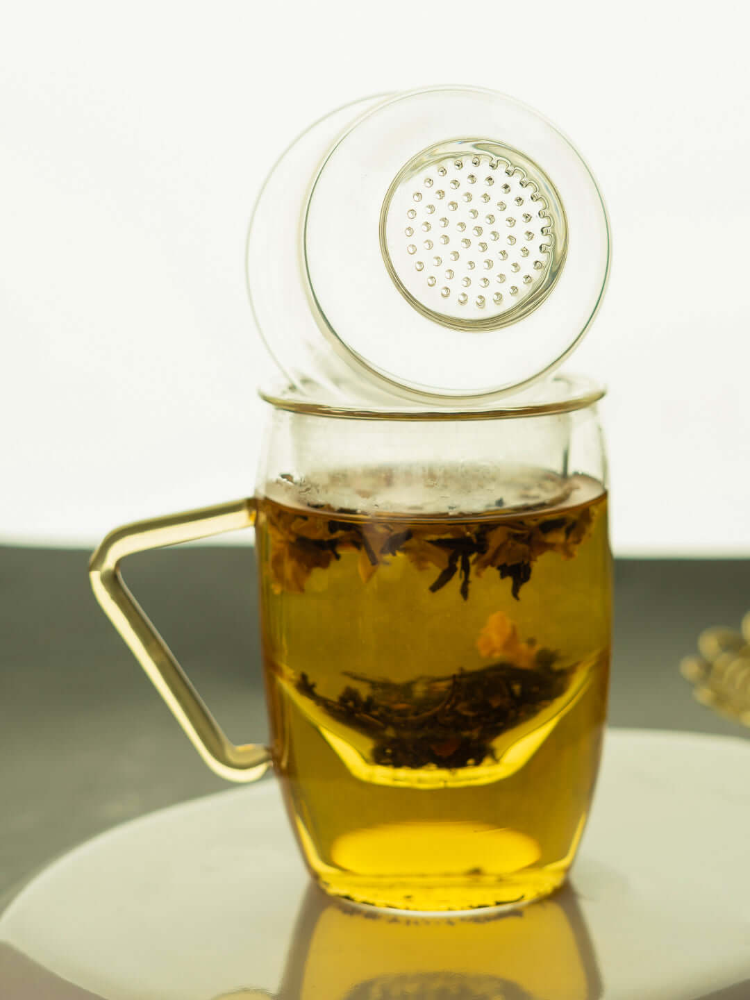 borosilicate Infusion Brew Tea Mug - Borotechheight : 105 mm diameter: 80 mm ml capacity : 350 ml2transparentG - 57A clear