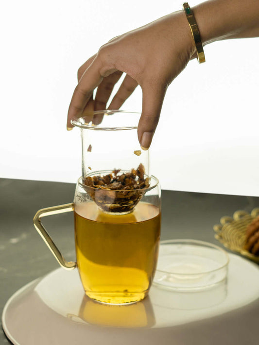 borosilicate Infusion Brew Tea Mug - Borotechheight : 105 mm diameter: 80 mm ml capacity : 350 ml2transparentG - 57A clear