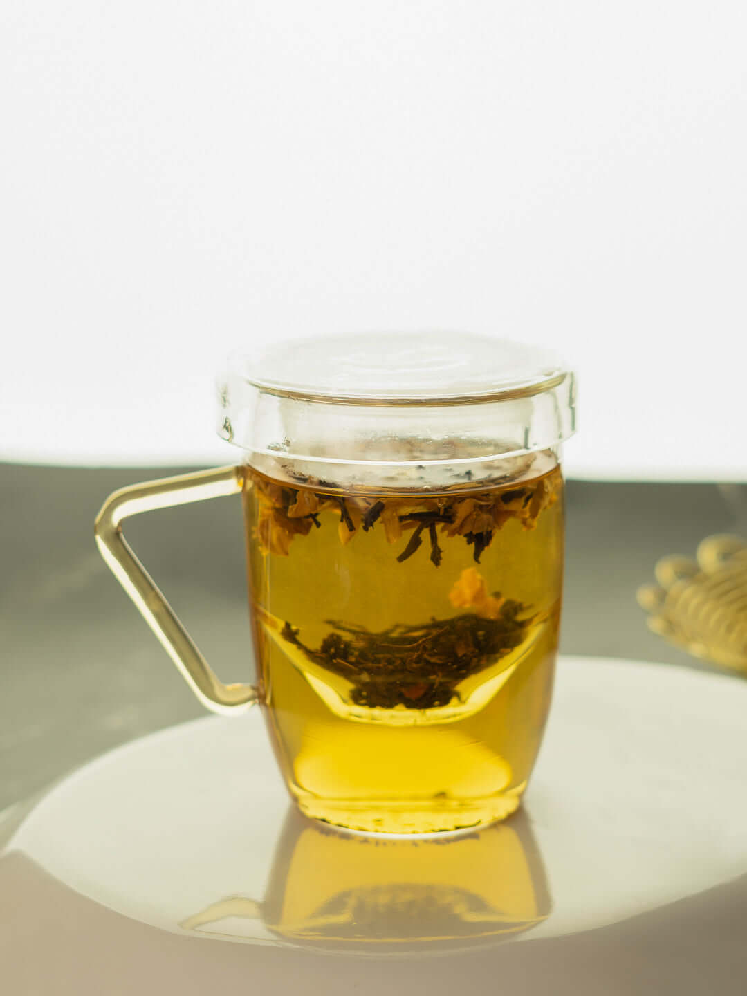borosilicate Infusion Brew Tea Mug - Borotechheight : 105 mm diameter: 80 mm ml capacity : 350 ml2transparentG - 57A clear