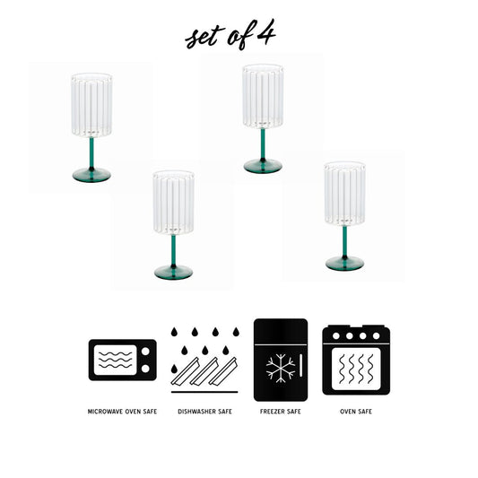 Borosilicate Vintage Bloom Goblet - Borotechheight : 180 mm diameter: 70 mm ml capacity : 280 ml4GreenG - 182B green