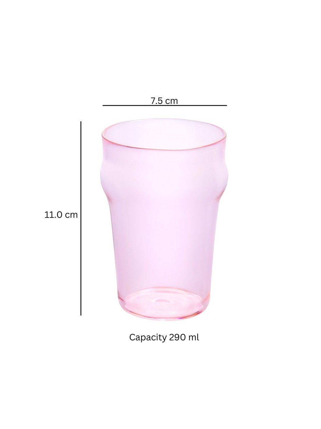 Classic Pint Beer Glass - Borotechheight : 110 mm diameter: 75 mm ml capacity : 290 ml6PinkG - 101B pink