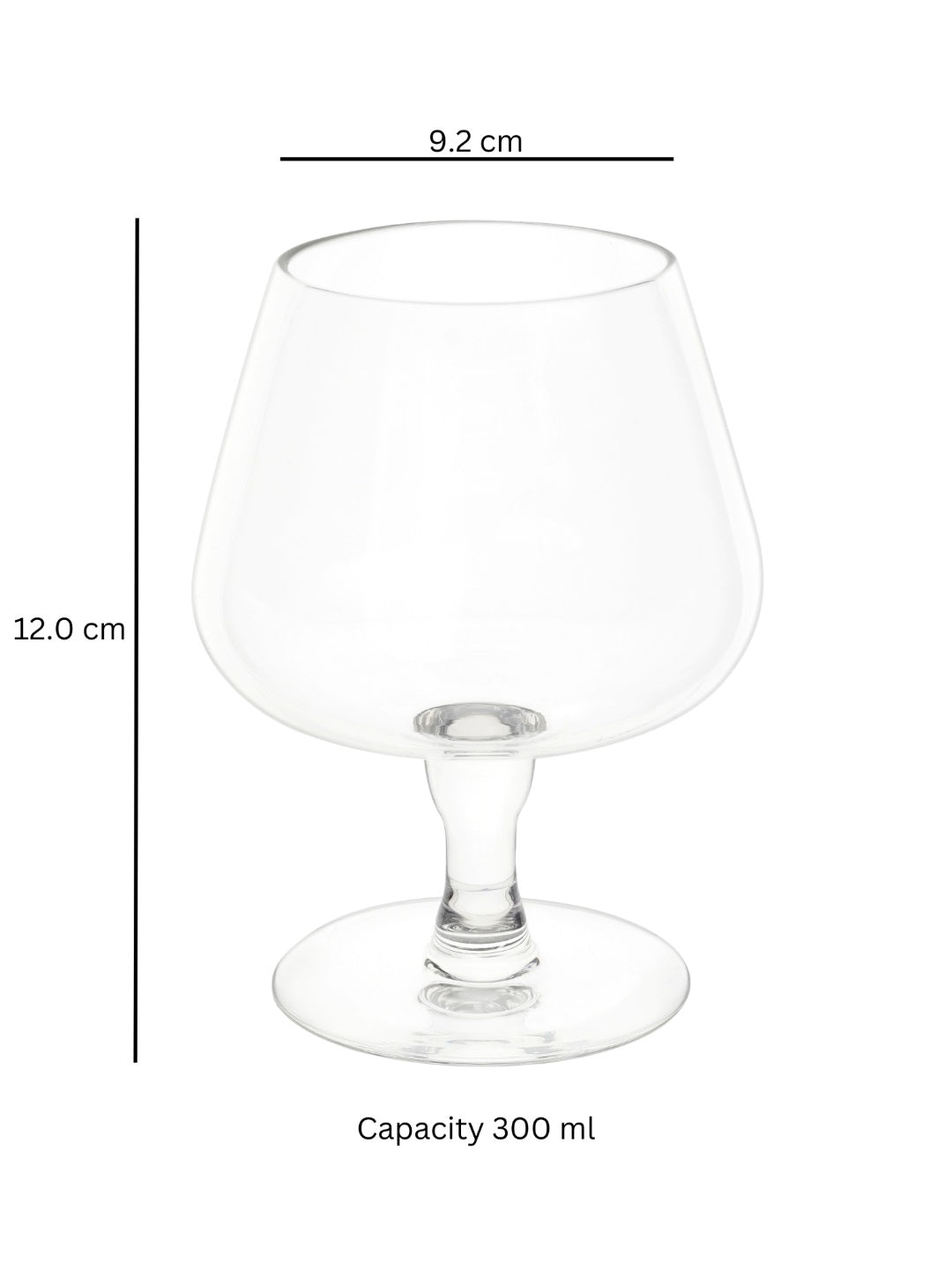 Classic Stemmed Brandy Glass Set - Borotechheight : 120 mm diameter: 92 mm ml capacity : 300 ml6TransparentG 73B clear