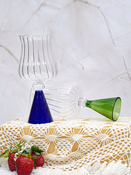 Cone Stem Cocktail Glasses - Borotechheight : 175 mm diameter: 80 mm ml capacity : 260 ml4BlueG - 159B GREEN