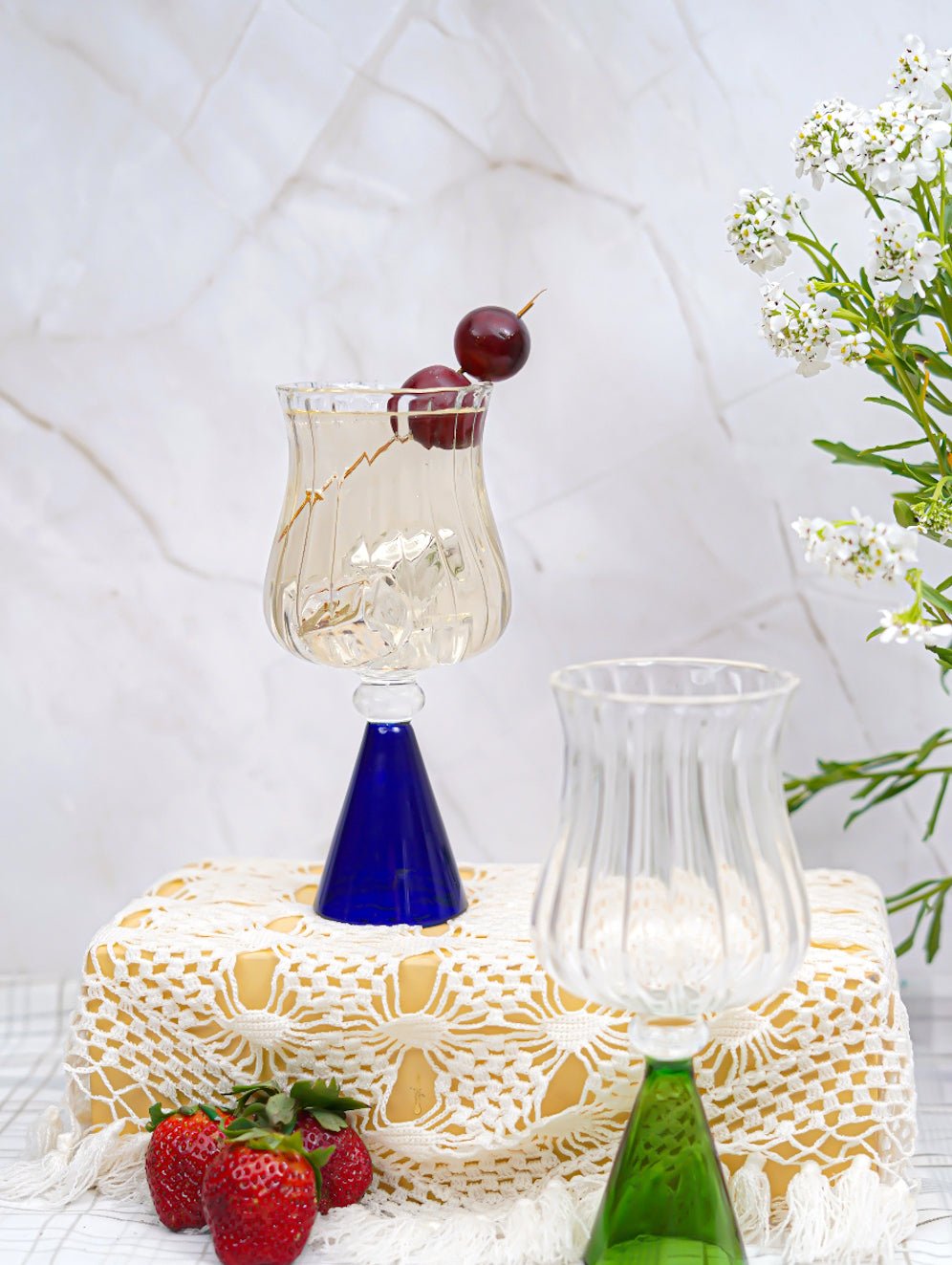 Cone Stem Cocktail Glasses - Borotechheight : 175 mm diameter: 80 mm ml capacity : 260 ml4BlueG - 159B GREEN