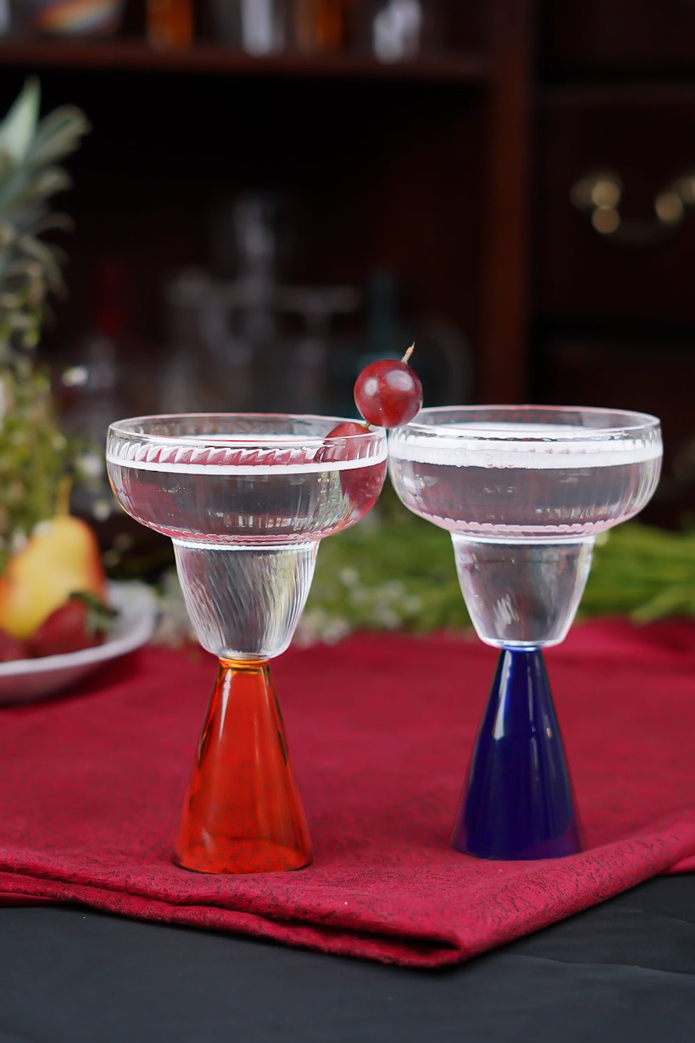 Ribbed Cocktail Glasses with Pyramid Base - Borotechheight : 170 mm diameter: 103 mm ml capacity : 240 ml4AmberG - 163B AMBER