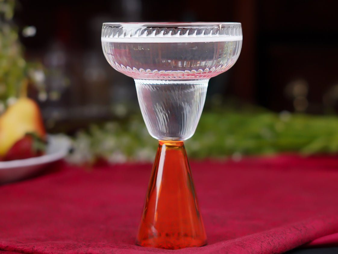 Ribbed Cocktail Glasses with Pyramid Base - Borotechheight : 170 mm diameter: 103 mm ml capacity : 240 ml4Blue