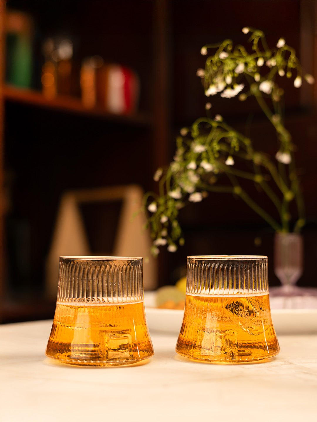 Set Of 6 BorosilicateRipple Cascade Whiskey Glass - Borotech