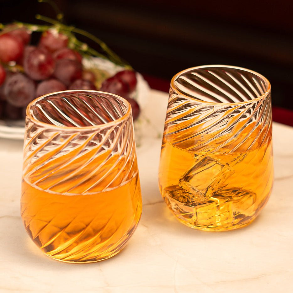 Swirl Aura Glass - Borotechheight : 105mm diameter:85mm ml capacity : 440 ml6TransparentG - 96B clear
