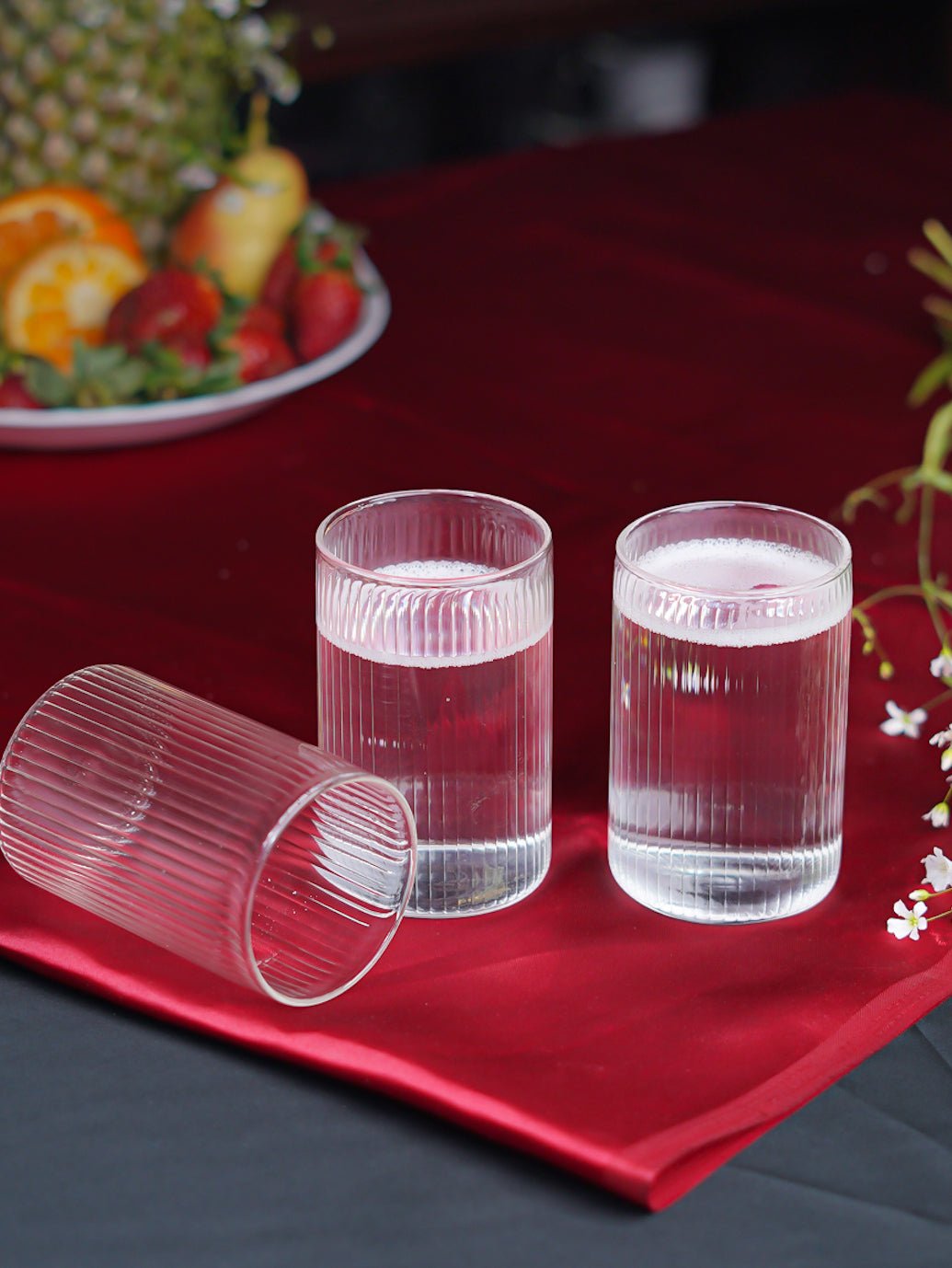 Thin Ribbed Clear Borosilicate Glasses - Borotech