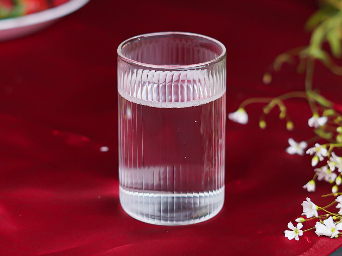 Thin Ribbed Clear Borosilicate Glasses - Borotech