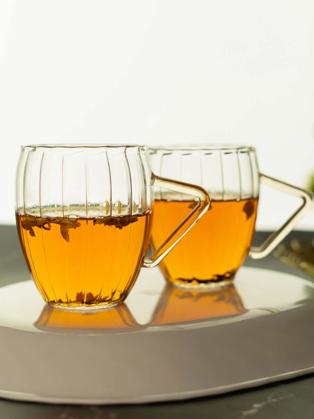 Borosilciate Vintage Barrel Tea Mug - Borotech6transparentG - 104A clear
