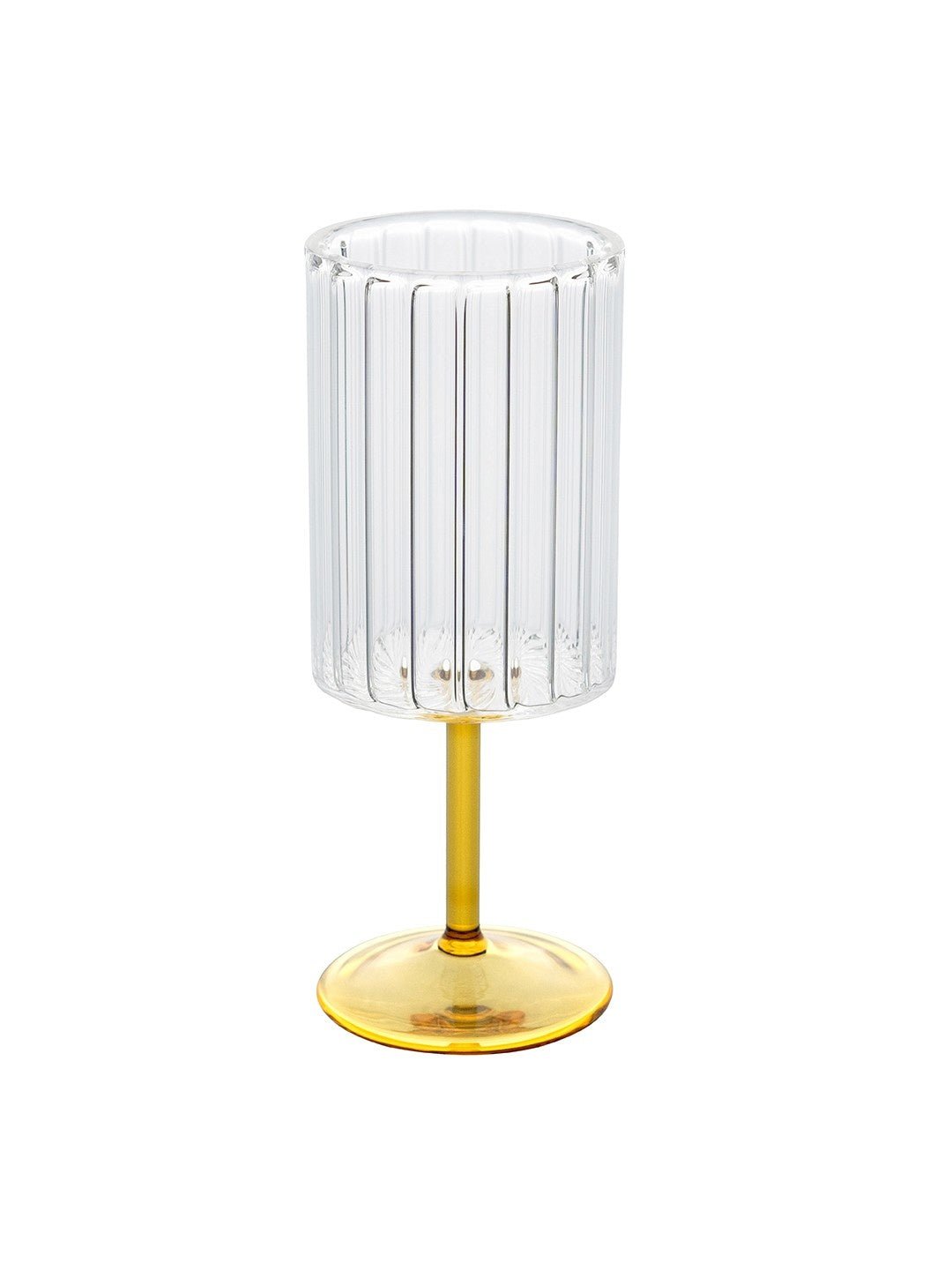 Borosilicate Vintage Bloom Goblet - Borotechheight : 180 mm diameter: 70 mm ml capacity : 280 ml2yellow