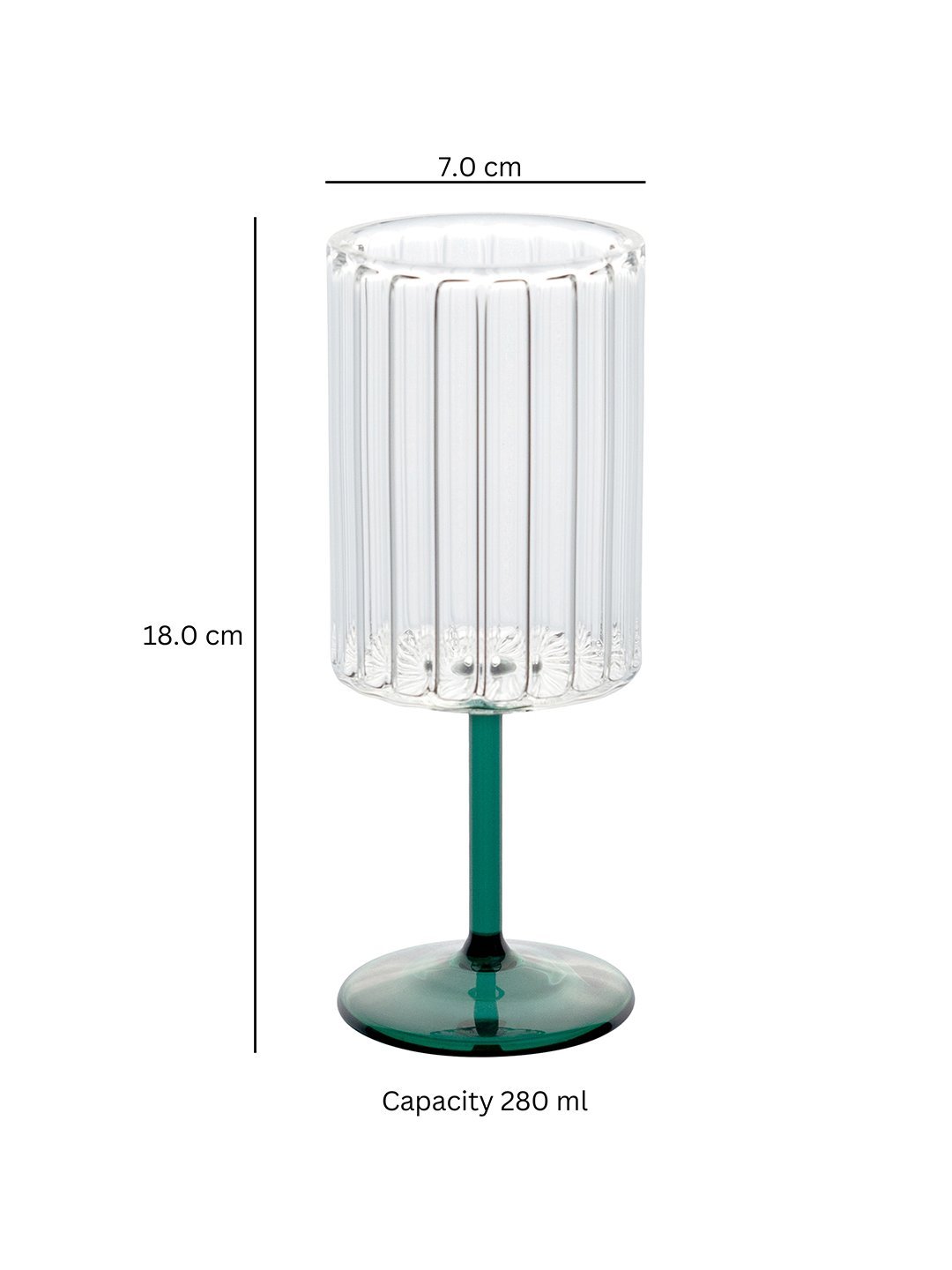 Borosilicate Vintage Bloom Goblet - Borotechheight : 180 mm diameter: 70 mm ml capacity : 280 ml4GreenG - 182B green